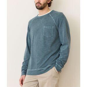 Marine Layer Mens Size Large Vintage Heavy Slub Raglan Cotton Pocket Crew Neck